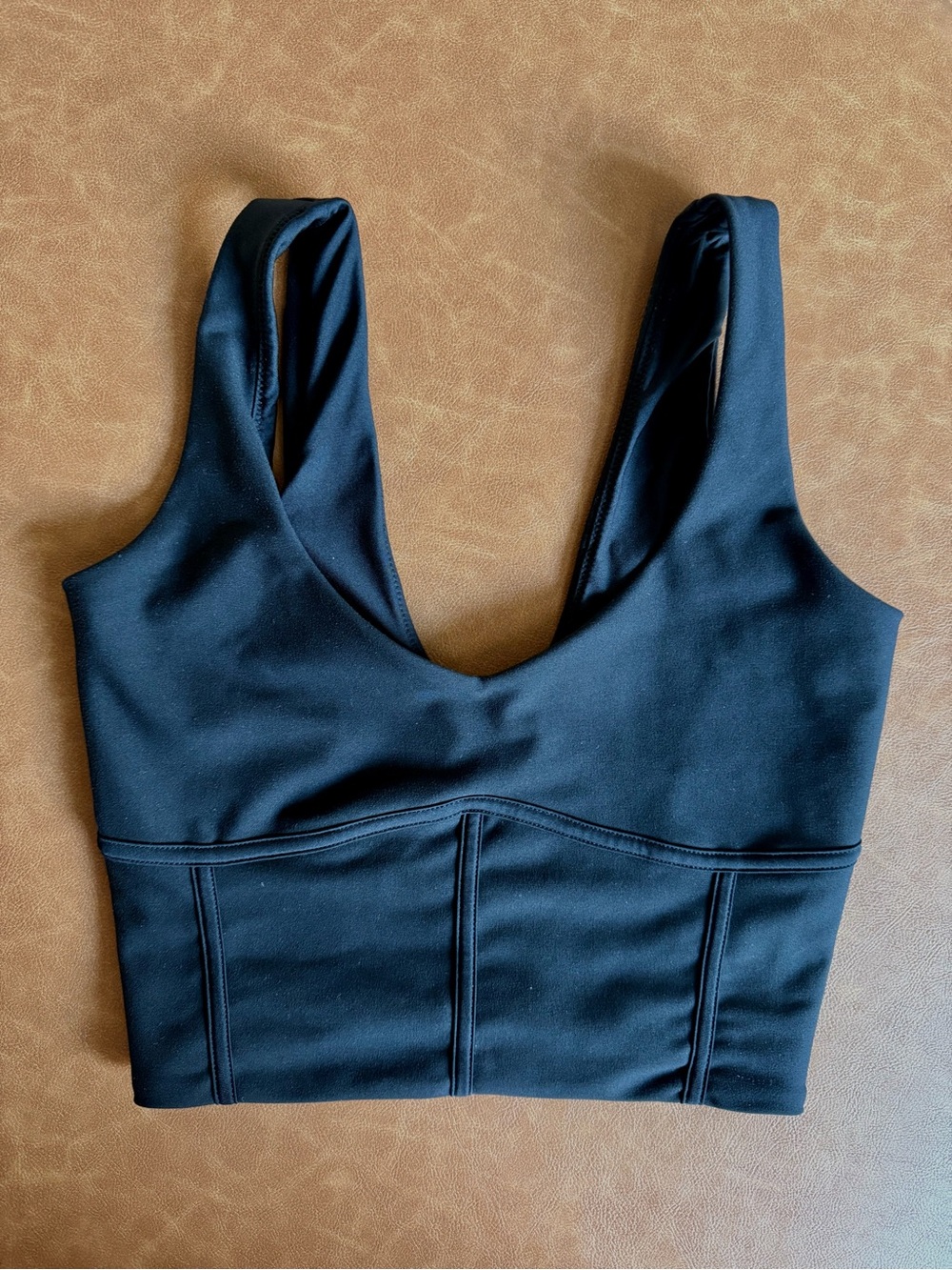 Women’s Abercrombie YPB sculptLUX Sweetheart Corset Slim Tank Black Size Small - Picture 3 of 5